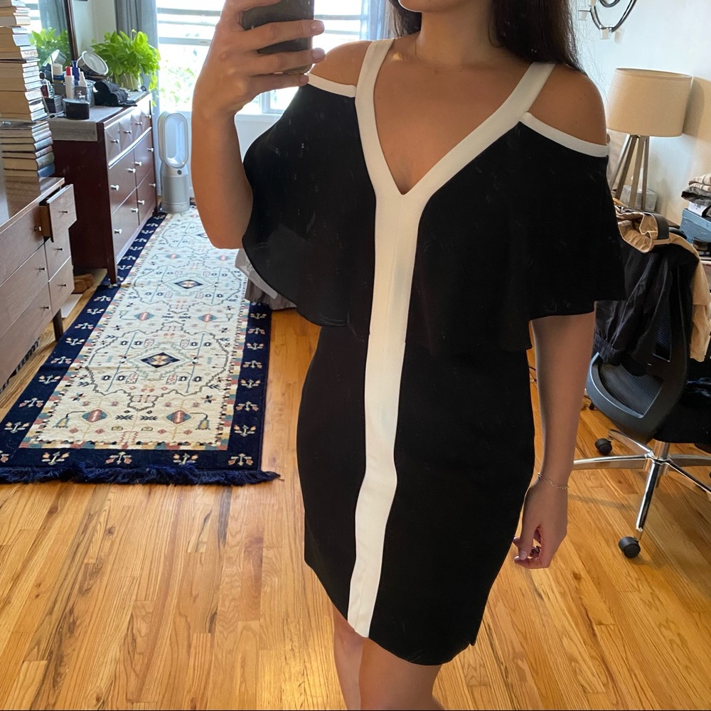 Zara back white dress off shoulder L